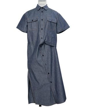 Sacai Short-Sleeved Dress - Blue