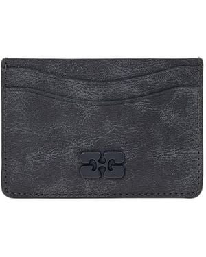 Ganni Logo-Patch Card Holder - Blue