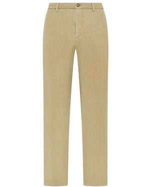 Seventy Casual Pants With Belt Loops - Natural