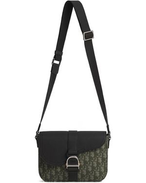 Dior Heritage Saddle Flap Messenger Bag - Black