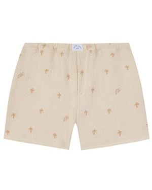 Maison Labiche Vermenouze Cotton Gauze Shorts - Natural