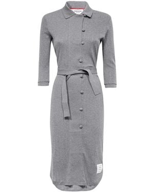 Thom Browne Knitted Belted Dress - Grey