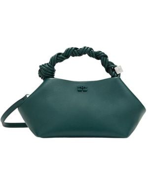 Ganni Twisted-Handle Shoulder Bag - Green
