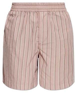 Isabel Marant Elasticated Waistband Striped Shorts - Pink