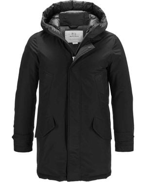 Woolrich Long-Sleeved Hooded Coat - Black