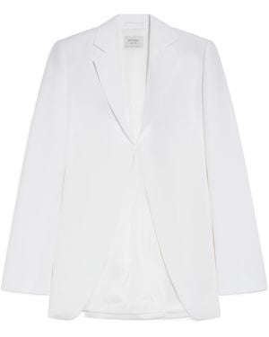 Sportmax Aster Single-Breasted Long-Sleeved Jacket - White
