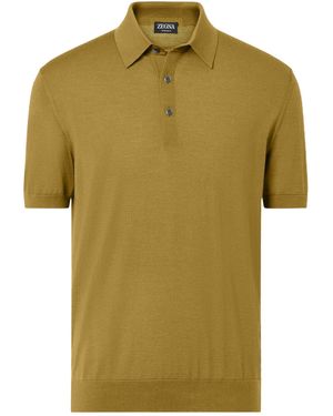 ZEGNA Short-Sleeve Polo Shirt - Green