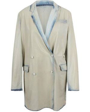 DIESEL Double-Breasted Coat - Grey