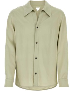 Bottega Veneta Long-Sleeved Button-Up Shirt - Green