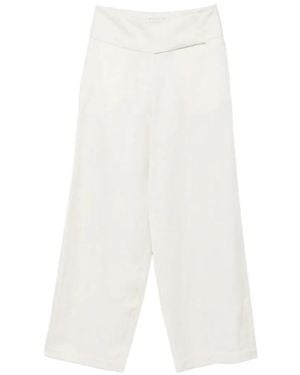 Alysi Wide-Leg Trousers - White