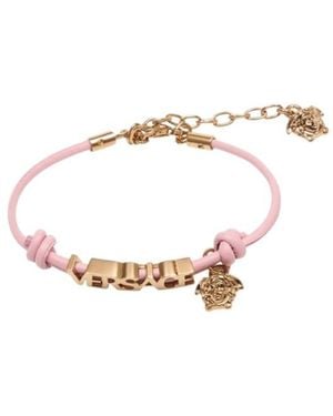 Versace Leather Bracelet - White