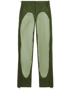DIESEL Contrast Wide-Leg Pants - Green
