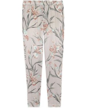 Saint Laurent Floral Printed Relaxed Trousers - Grey