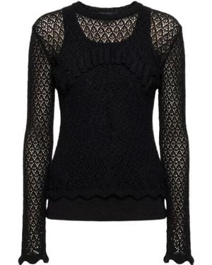 Blumarine Asymmetrical Keyhole Dress - Black