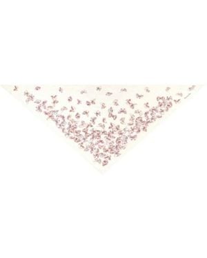 Dior Camo Papillon Triangle Scarf - White
