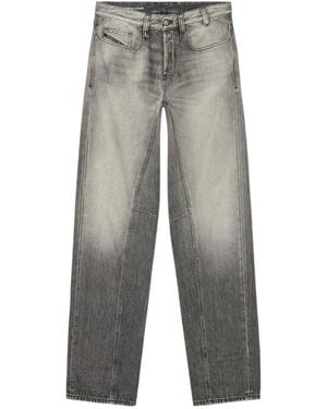 DIESEL 2001 D-Macro Relaxed-Fit Denim Jeans - Grey