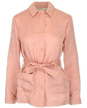 Off-White c/o Virgil Abloh Belted Logo Shirt - Pink
