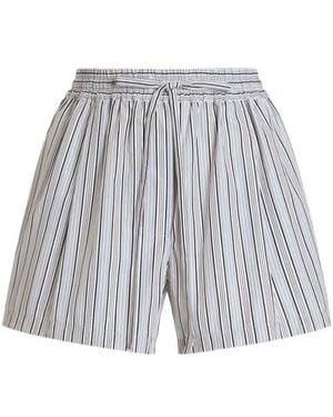 Dolce & Gabbana Pinstriped Drawstring Shorts - Gray