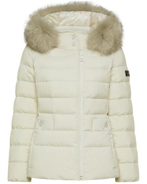 Peuterey Turmalet Fur-Trimmed Down Coat - White