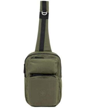 Stone Island Zip Patch Backpack - Green
