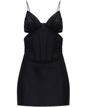 MISBHV Cut-Out Spaghetti-Strap Minidress - Black