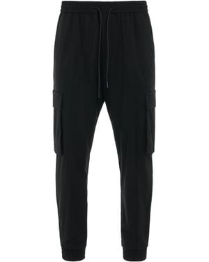 Juun.J Tapered-Leg Track Trousers - Black