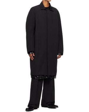 16Arlington Triacetate- And Nylon-Blend Faille Coat - Black