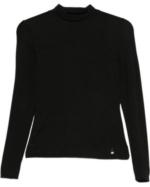 Herno Long-Sleeved Turtleneck Knit Top - Black