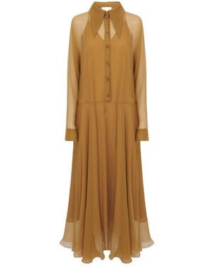 Chloé Tulle Long Shirt Skirt - Natural