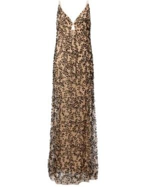 Johanna Ortiz Reinvention Embellished Mesh Gown - Natural