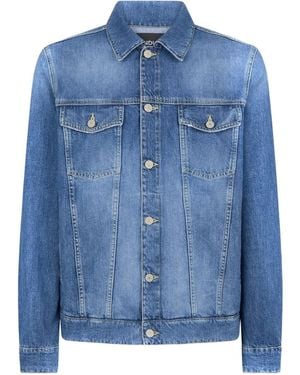 Dondup Button Denim Jacket - Blue