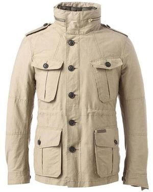 Burberry Button Casual Jacket - Natural