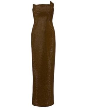 Roland Mouret Embellished Strapless Gown - Green