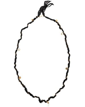 Jil Sander Twisted Chain Designed Long Necklace - Metallic