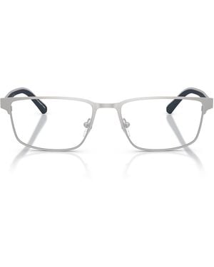 Emporio Armani Rectangle-Frame Glasses - White