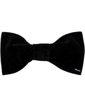 Prada Velvet Hair Clip - Black