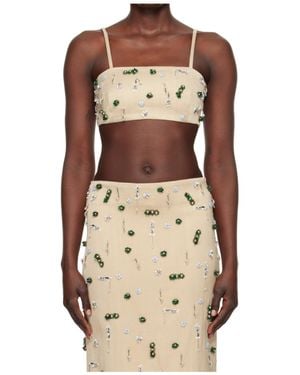 Christopher Esber Embla Beaded Top - Natural