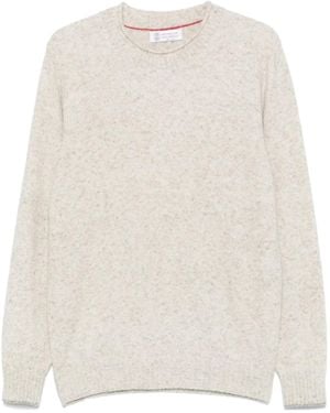 Brunello Cucinelli Crewneck Knitted Jumper - White