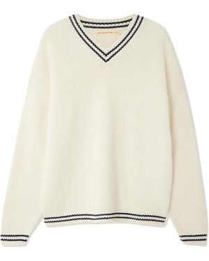 &Daughter Slouch Striped Wool Jumper - Natural