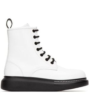 McQueen Platform Ankle Boots - White