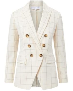 Veronica Beard Double-Breasted Blazer - White