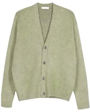 Lemaire Single-Breasted Knitted Cardigan - Green