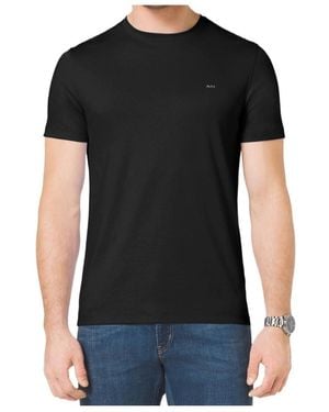 Michael Kors Logo Embroidered Crewneck T-Shirt - Black