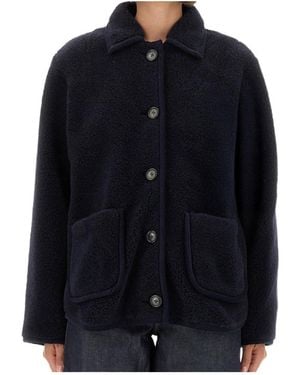 A.P.C. Long Sleeve Buttoned Jacket - Blue