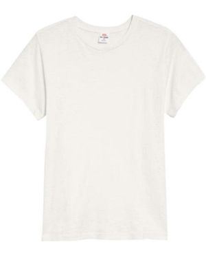 RE/DONE Logo Round-Necked T-Shirt - White