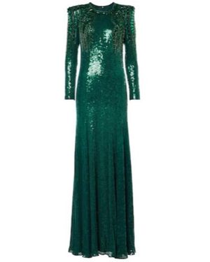 Jenny Packham Paloma Embellished Sequined Gown - Green