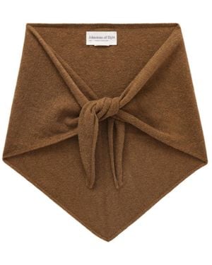 Johnstons of Elgin Reel Cashmere Scarf - Brown