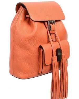 Gucci Bamboo Sac Series Backpacks - Orange