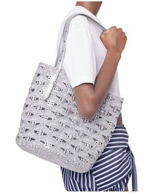 Rabanne Lurex Tote Bag - White