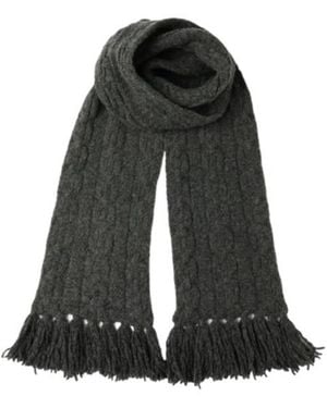 COACH Tasseled Scarf - Black